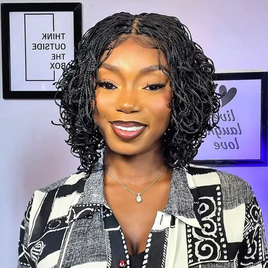 Short Curly Braids Wig