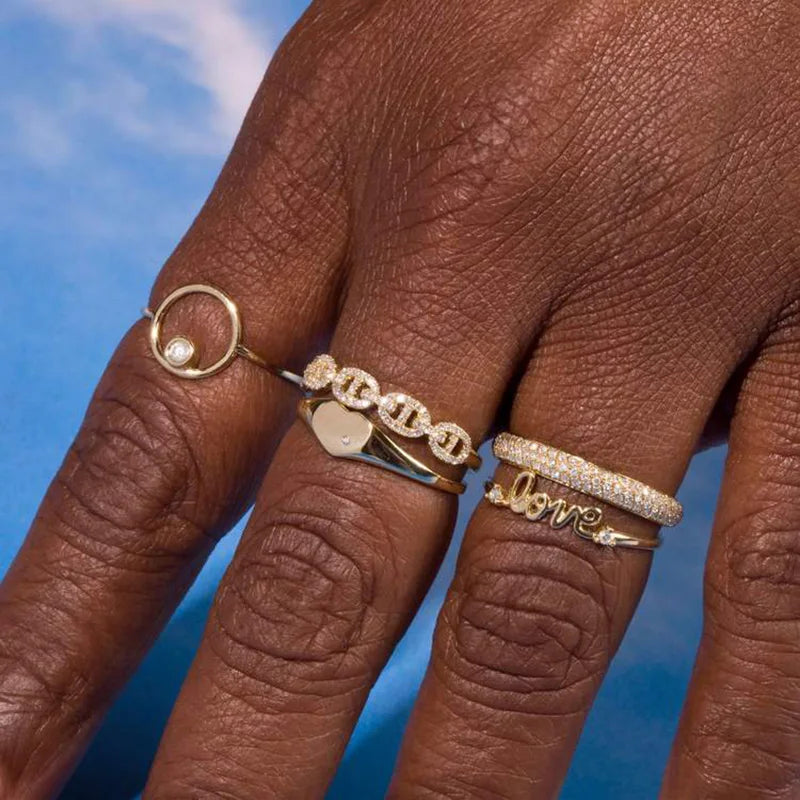Hip Hop Link Ring for Women