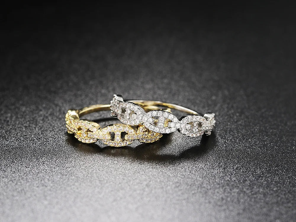 Hip Hop Link Ring for Women