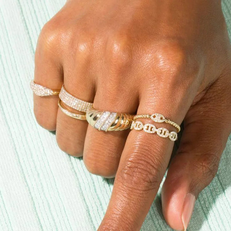 Hip Hop Link Ring for Women