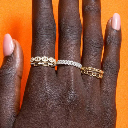 Hip Hop Link Ring for Women