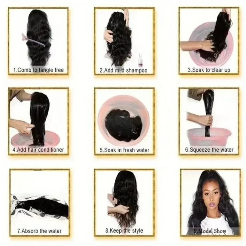 Banquet Woman Fashion Long Straight Hair