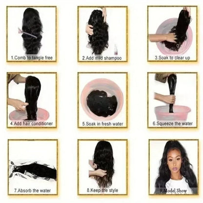 Banquet Woman Fashion Long Straight Hair