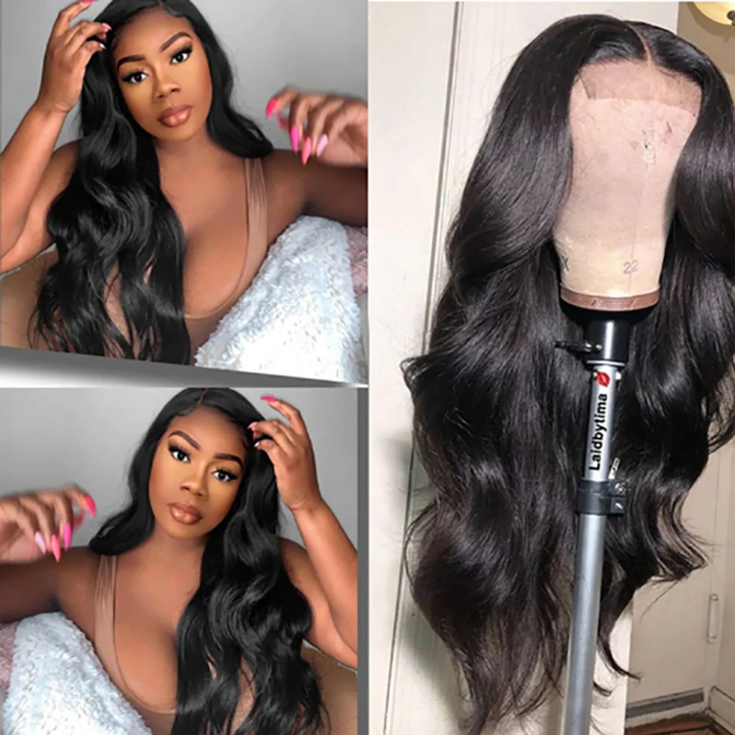 Black Synthetic Wig Hair