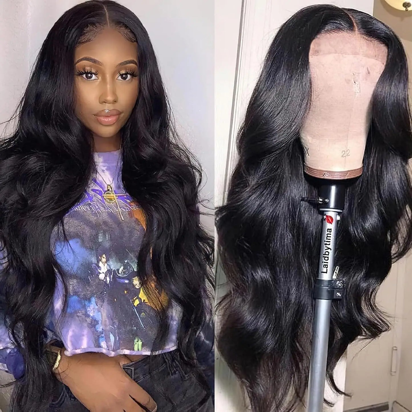 46 Inch Body Wave Human Hair Wigs