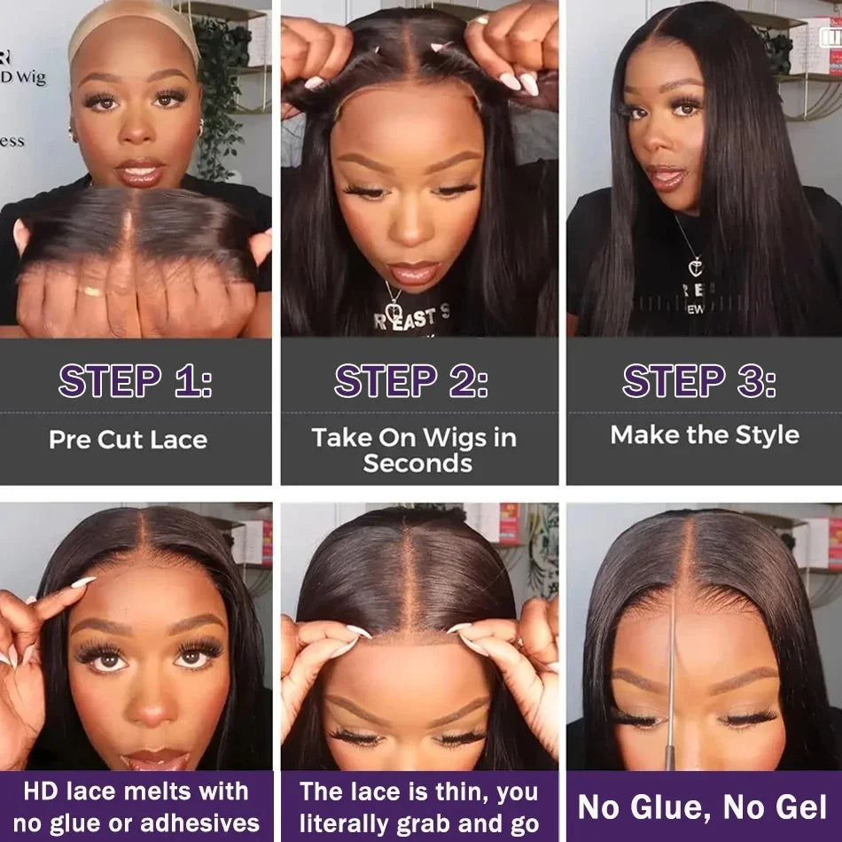 Bone Straight 13x4 13x6 Lace Frontal Wigs