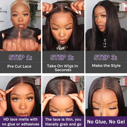 Bone Straight 13x4 13x6 Lace Frontal Wigs