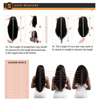 46 Inch Body Wave Human Hair Wigs