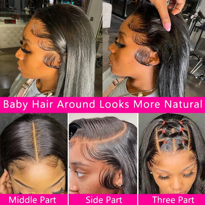 26-inch straight lace front wig
