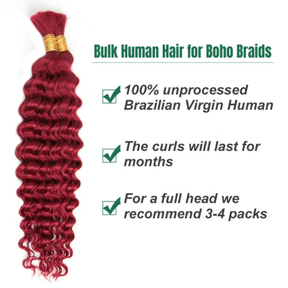 Deep Wave Bulk Human Hair