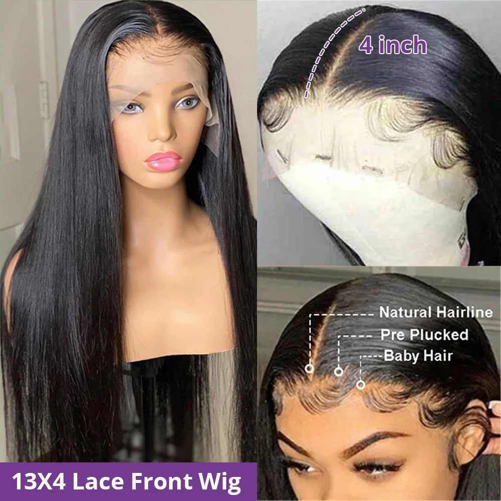 Brazilian Bone Straight Human Hair Wigs