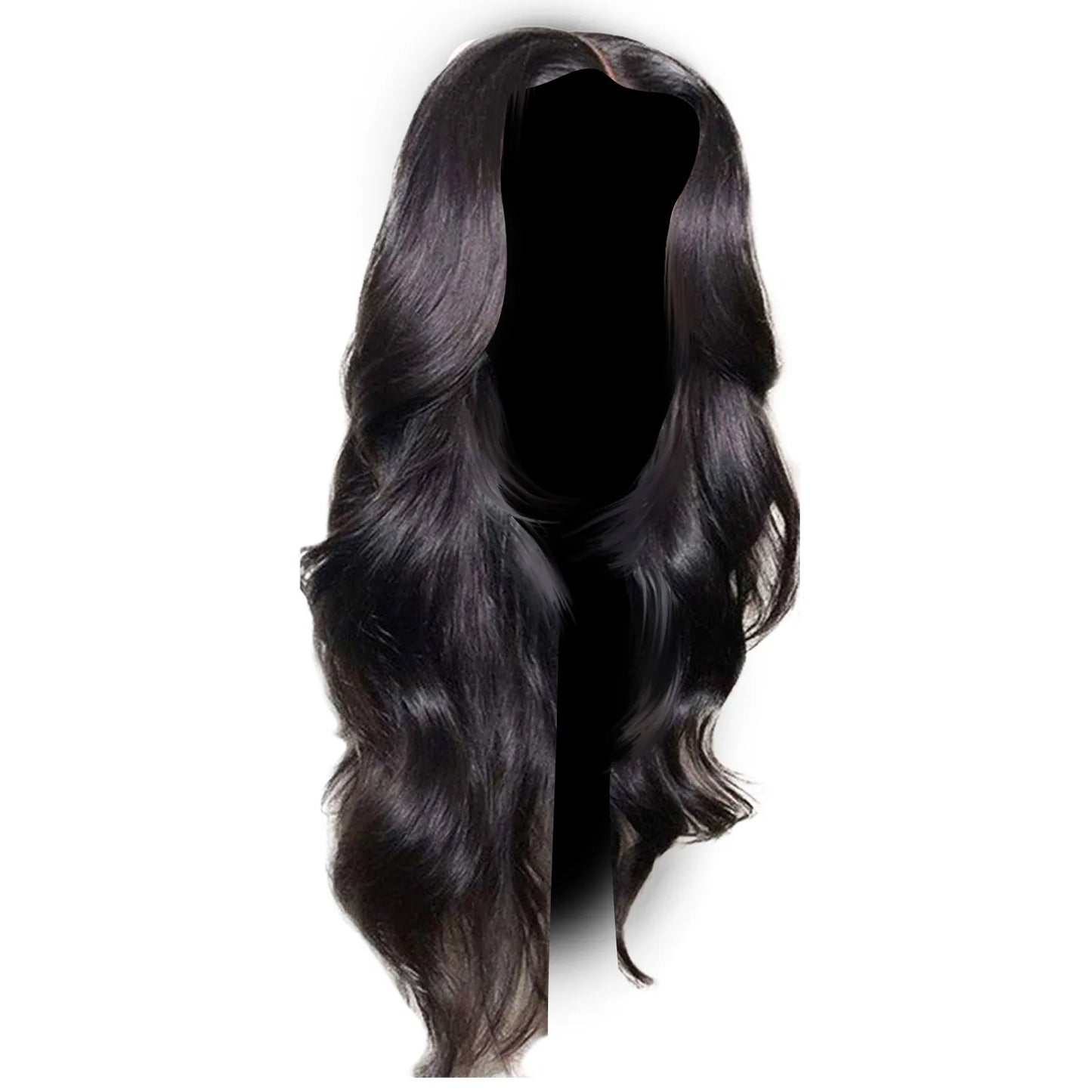 Black Synthetic Wig Hair