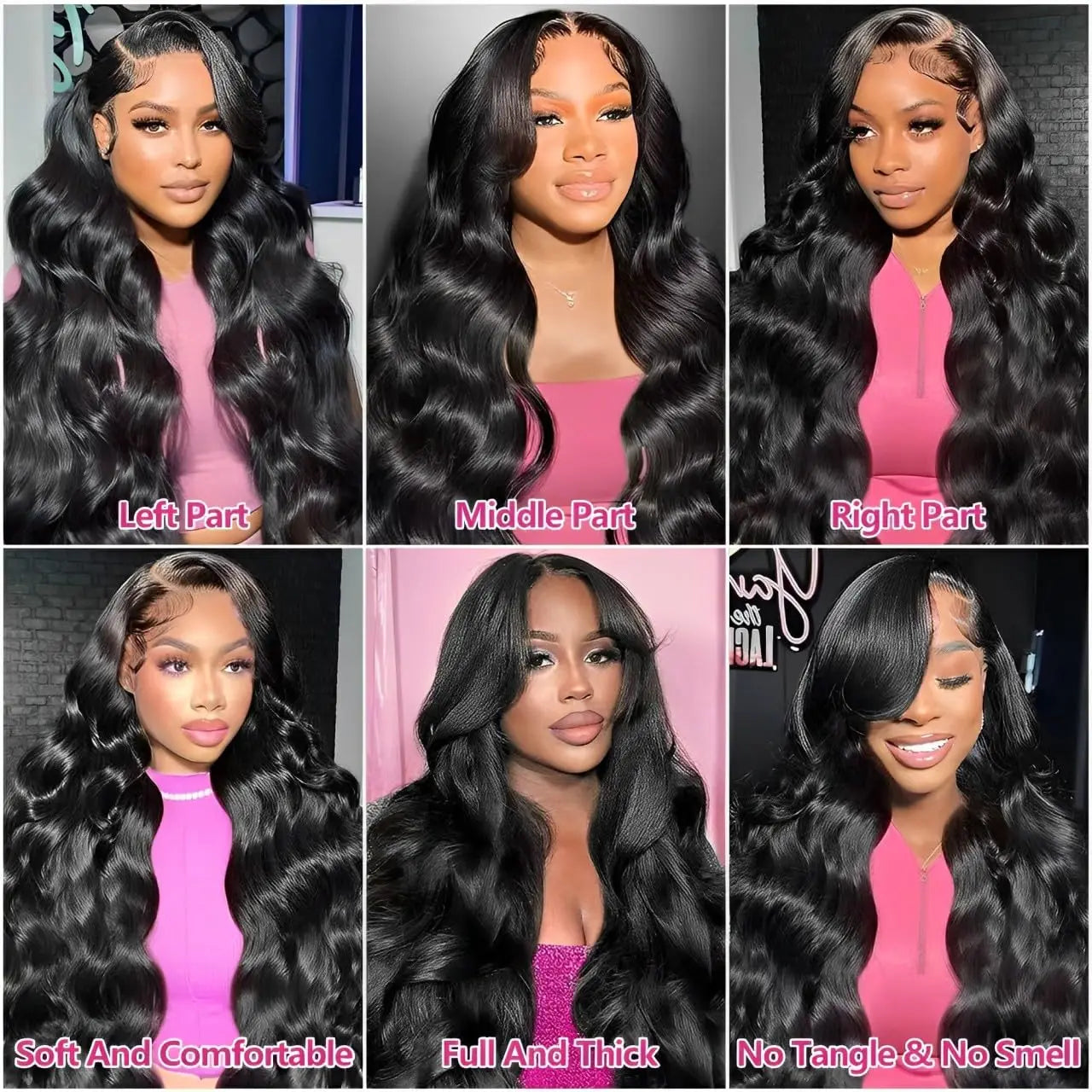 46 Inch Body Wave Human Hair Wigs