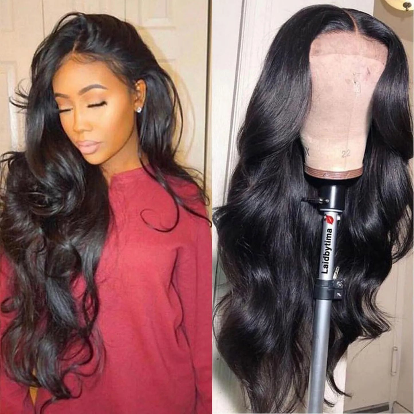 Black Synthetic Wig Hair
