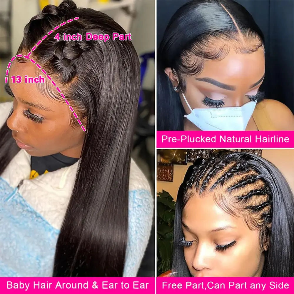 26-inch straight lace front wig