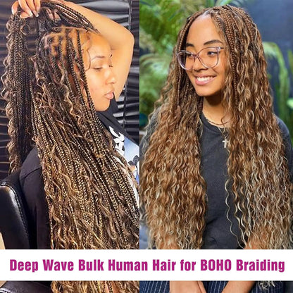Deep Wave Bulk Human Hair