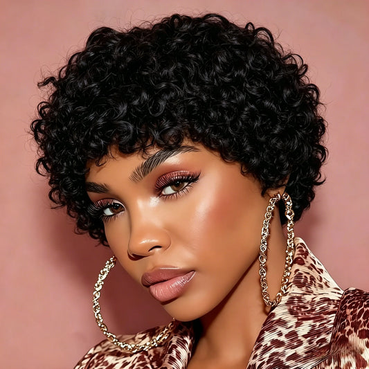 Short Curly Human Hair Wigs