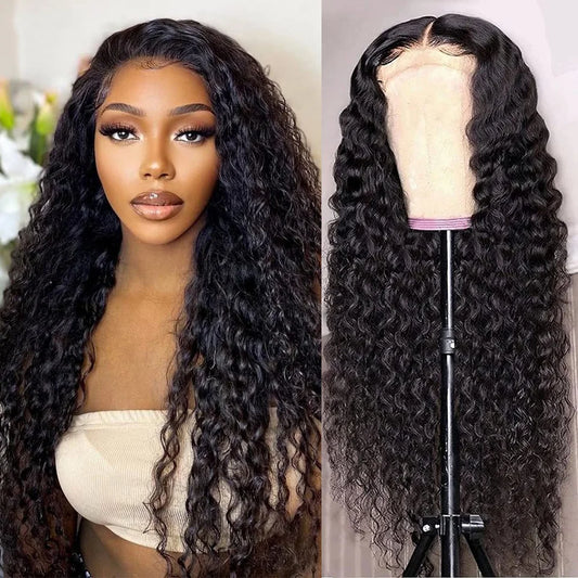 34 Inch Water Wave Lace Front Wig