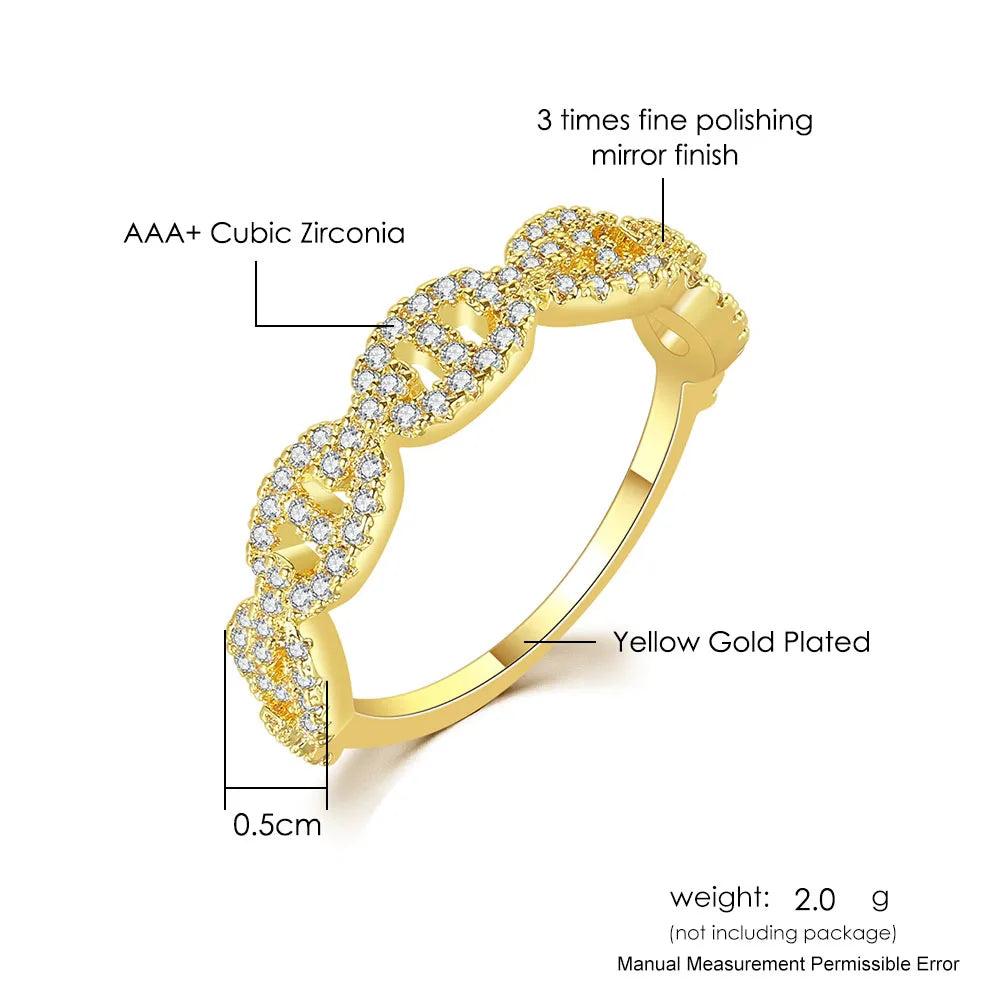 Hip Hop Link Ring for Women