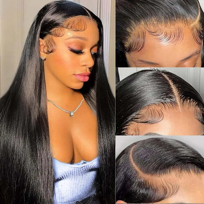 26-inch straight lace front wig