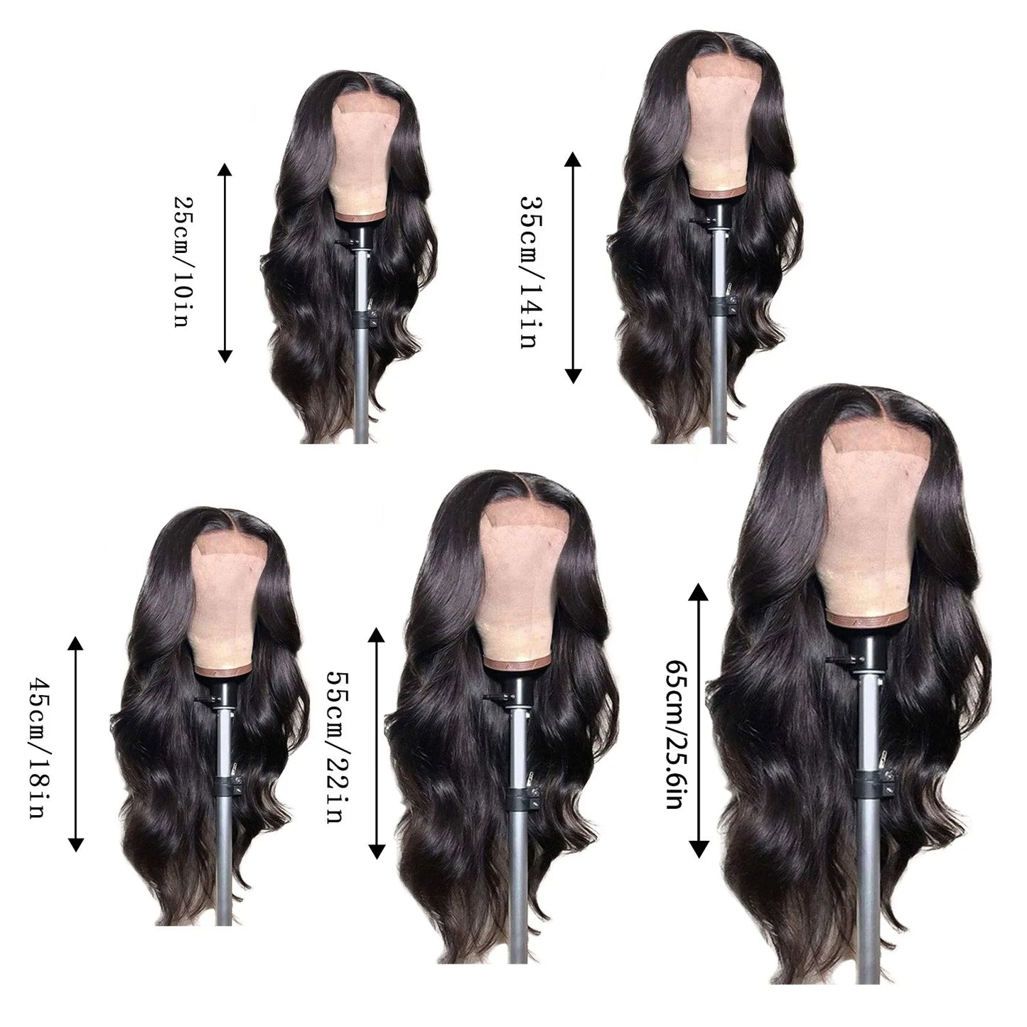 Black Synthetic Wig Hair