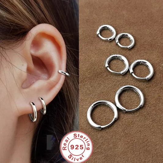 Exquisite 925 Sterling Silver Small Earrings,