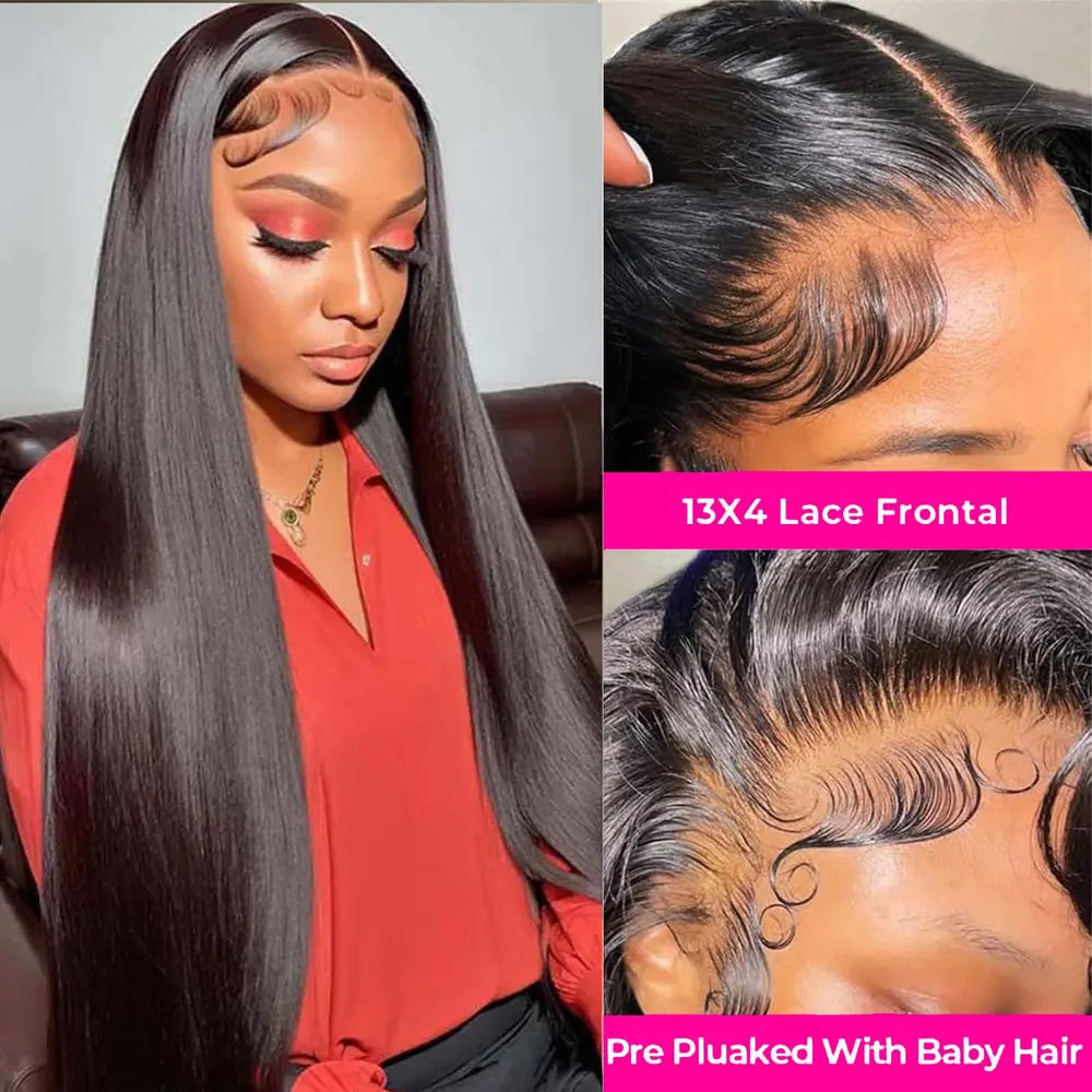 26-inch straight lace front wig