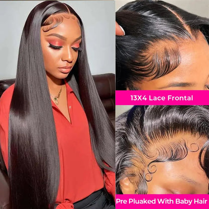 26-inch straight lace front wig